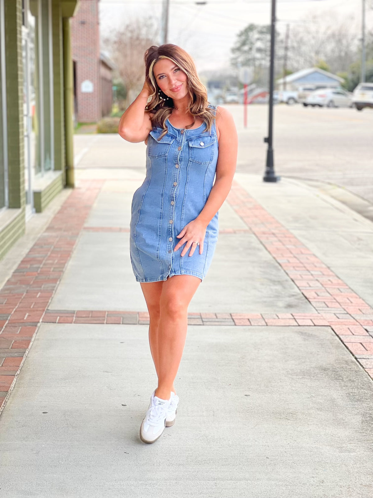 denim dress shoes Marion Parke | Francine Flat | Blue Denim | 39|Blue main image 1
